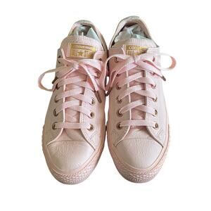 Converse Chuck Taylor Sneakers Pink Leather Rose Gold Women’s 8 / Men’s 6
